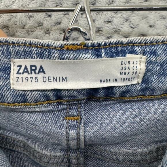 Zara Jeans Women US8 Blue Light Wash Denim Skinny High Rise Stretch - Picture 2 of 14